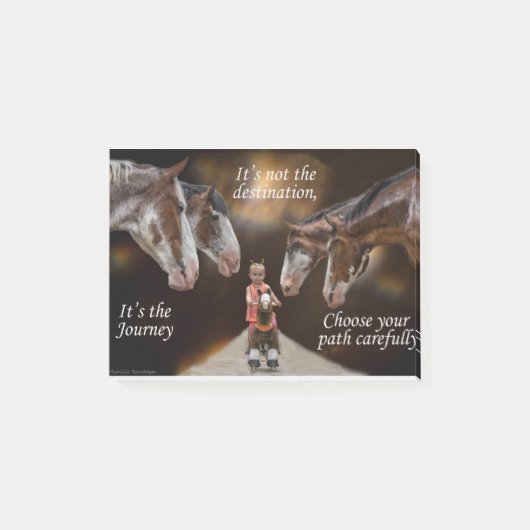 好奇心が強い馬 ポストイット (正面)