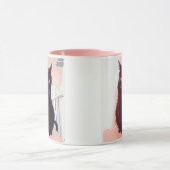 好奇心が強い黒猫のマグ マグカップ (中央)