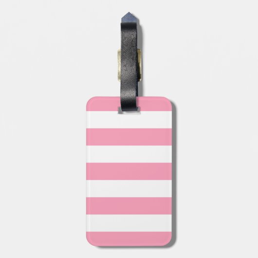 好奇心が強い黒猫は| |のモノグラムを縞で飾ります ラゲッジタグ (裏面縦)