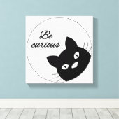 好奇心が強い キャンバスプリント (インサイチュ (ウッドフロア))