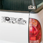 好奇心が強い バンパーステッカー (トラック上)