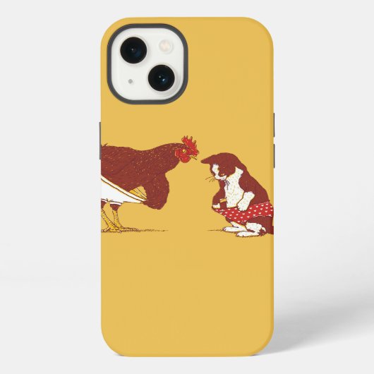 好奇心が強いCATおよびCHOOKのiPhone 6の堅い場合 iPhoneケース (裏面)