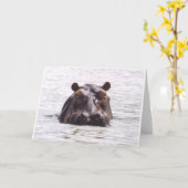 好奇心が強いKeeboko (カバ) カード (黄色い花)