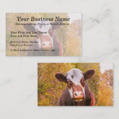 好奇心が強く赤い牛 名刺 (正面/裏面)