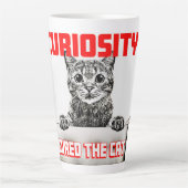 好奇心が猫を癒した カフェラテマグ (正面)