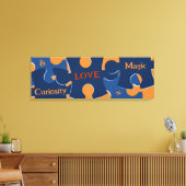 好奇心と愛＝魔法のジグソーパズルのピース キャンバスプリント (インサイチュ (リビング))