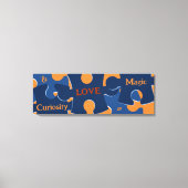 好奇心と愛＝魔法のジグソーパズルのピース キャンバスプリント (正面)