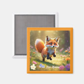 「好奇心に満ちたキツネキット」 マグネット (正面/裏面)