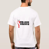 好奇心に満ちたクエスチョンマークデザイン Tシャツ (裏面)