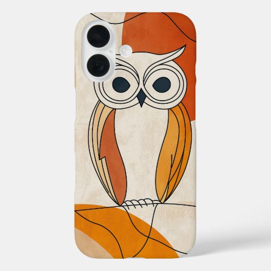 好奇心に満ちたフクロウの表情 Case-Mate iPhoneケース (裏面)