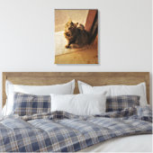 好奇心に満ちた子猫 キャンバスプリント (インサイチュ (寝室))