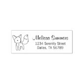 好奇心に満ちた小さなキツネアドレス ラバースタンプ (インプリント)