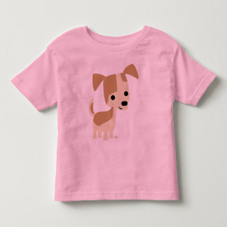 好奇心に満ちた小さな犬の漫画の幼児Tシャツ トドラーTシャツ