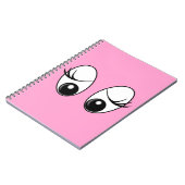 好奇心に満ちた目カスタムのカラーズノートブック ノートブック (左側)