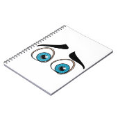 好奇心に満ちた青い目のノートブック ノートブック (左側)