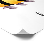 好奇心に満ちた黄色とピンクビーの子供たち子供部屋ポスター ポスター (角)