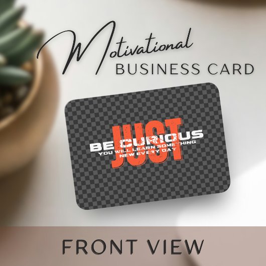 「好奇心に満ちた」やる気を起こさせるのインスパイア引用文 名刺