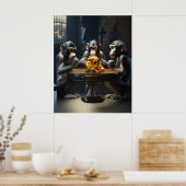 好奇心に満ちたApesポスター ポスター (キッチン)