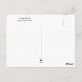 好奇心に満ちたBlue Jayはがき ポストカード (裏面)