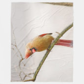 好奇心のある女性の（鳥）ショウジョウコウカンチョウフリースブランケット フリースブランケット (正面)