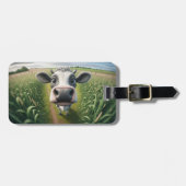 好奇心のある農場カスタム牛の荷物札 ラゲッジタグ (正面横)