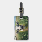 好奇心のある農場カスタム牛の荷物札 ラゲッジタグ (正面縦)