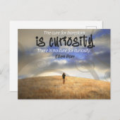 "好奇心のための治療なし"感動的引用文ポストカ ポストカード (正面/裏面)