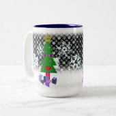 好奇心のクリスマスマグ ツートーンマグカップ (正面左)