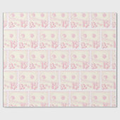 好奇心のマンガガールパターン ラッピングペーパー (フラット)