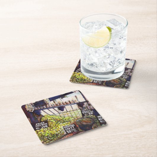 好奇心の大きさ スクエアペーパーコースター (インサイチュ)