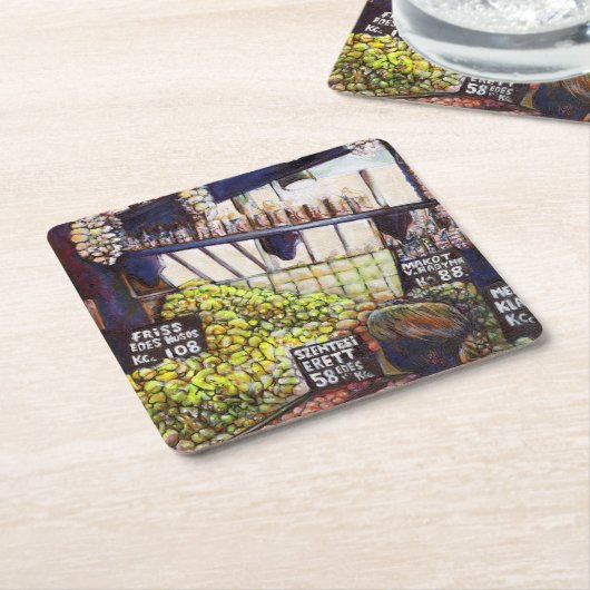 好奇心の大きさ スクエアペーパーコースター (アングル)