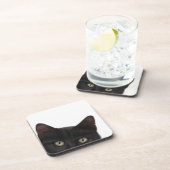 好奇心の子猫デジ絵画タル コースター (右側)