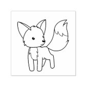 好奇心の小さなキツネ色の私 セルフインキングスタンプ (デザイン)