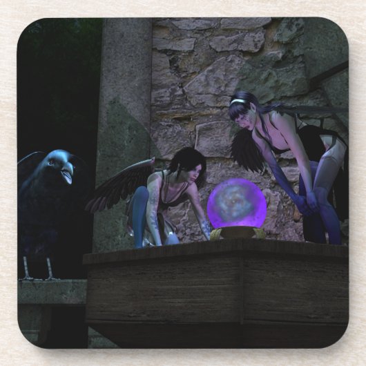 好奇心の強いカラス妖精の国 コースター (正面)