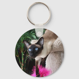 好奇心の強いシャム猫 キーホルダー