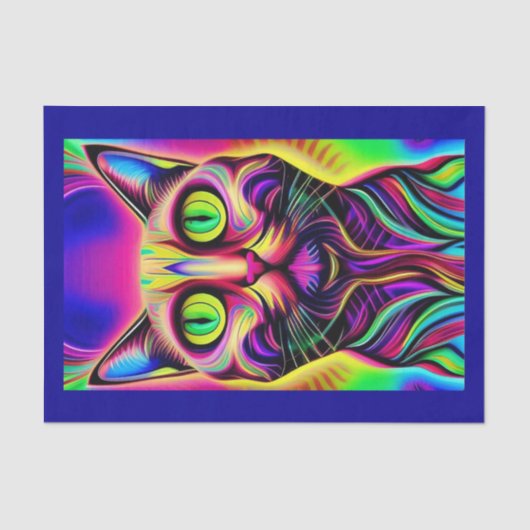 好奇心の強い猫ティッシュペーパー 薄葉紙 (正面)