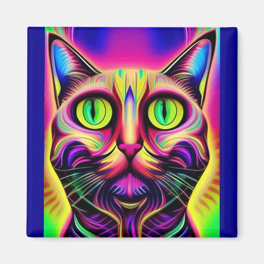 好奇心の強い猫マグネット マグネット (正面)