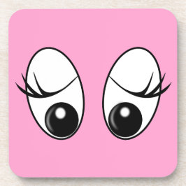 好奇心の目のカスタム色コースター – ピンク コースター