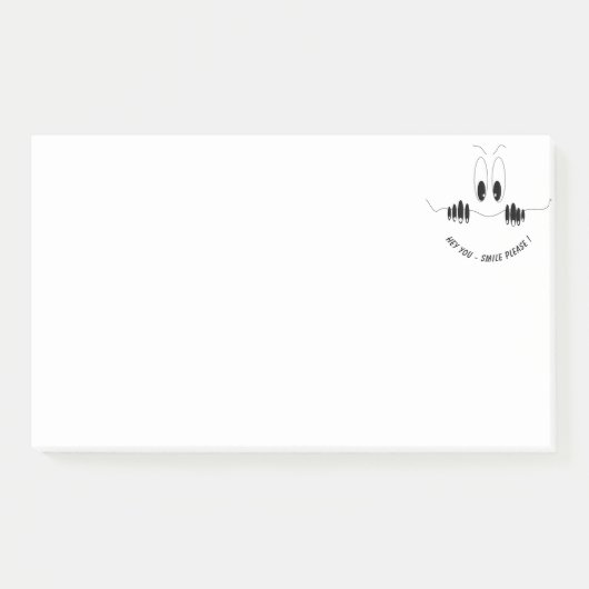 好奇心の目のスマイルおもしろい付箋 ポストイット (正面)