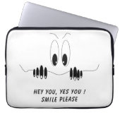 好奇心の目ラップトップスリーブあなたのテキストと色 ラップトップスリーブ (正面)