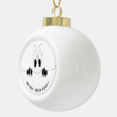 好奇心の目 – スマイル – テキスト/色 セラミックボールオーナメント (右)