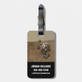 好奇心は表面に揺れ動く火星。 ラゲッジタグ (裏面縦)