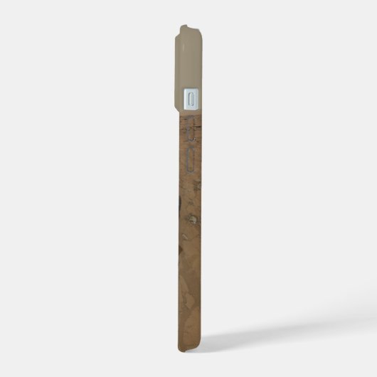 好奇心は表面に揺れ動く火星。 iPhone 15ケース (左側面)