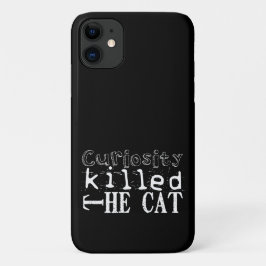 好奇心はBlack iPCの猫人気がある諺を殺した iPhone 11 ケース