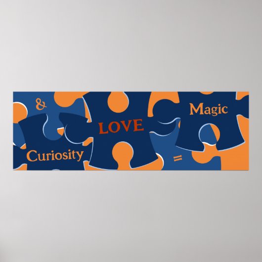 好奇心やる気を起こさせると愛=魔法パズル ポスター (正面)
