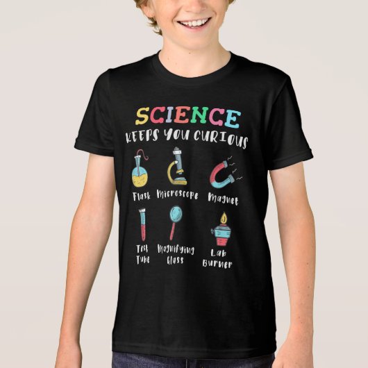 好奇心をくすぐる科学 トライブレンドTシャツ (正面)