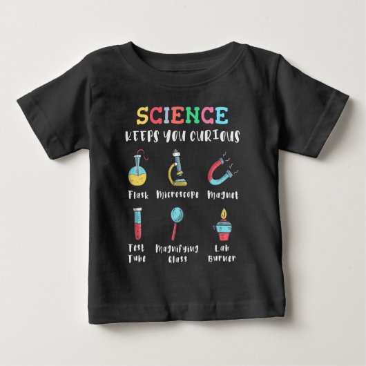 好奇心をくすぐる科学 ベビーTシャツ (正面)