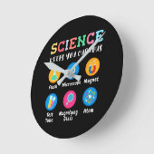 好奇心をくすぐる科学 ラウンド壁時計 (傾斜)