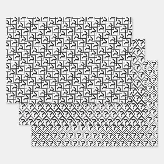 好奇心をそそるクエスチョンマーク ラッピングペーパーシート (セット)