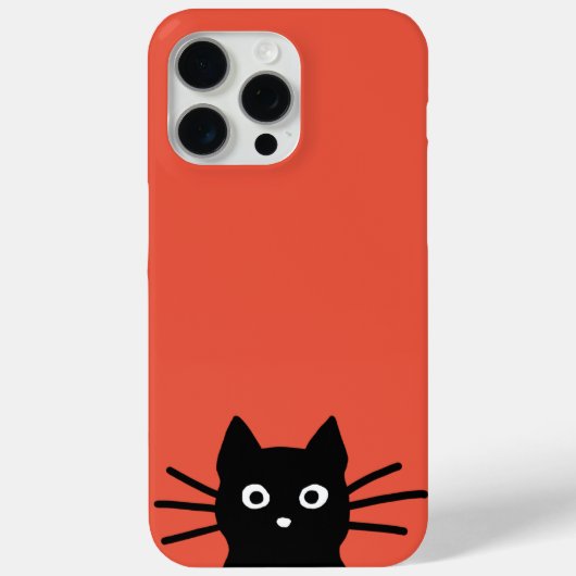 好奇心をそそる黒猫おもしろい猫好き Case-Mate iPhoneケース (裏面)